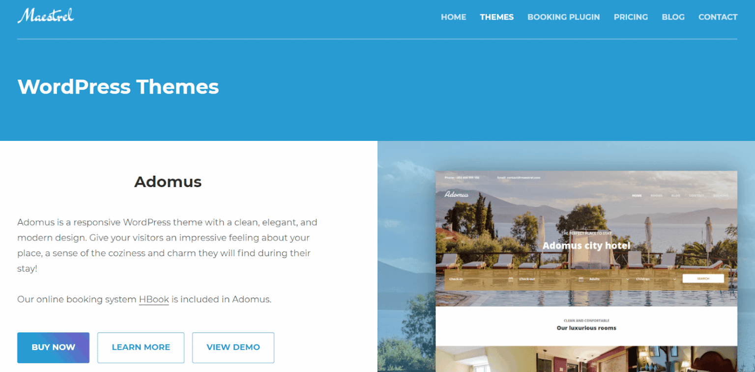 Vacation Maestrel Rental WordPress Theme